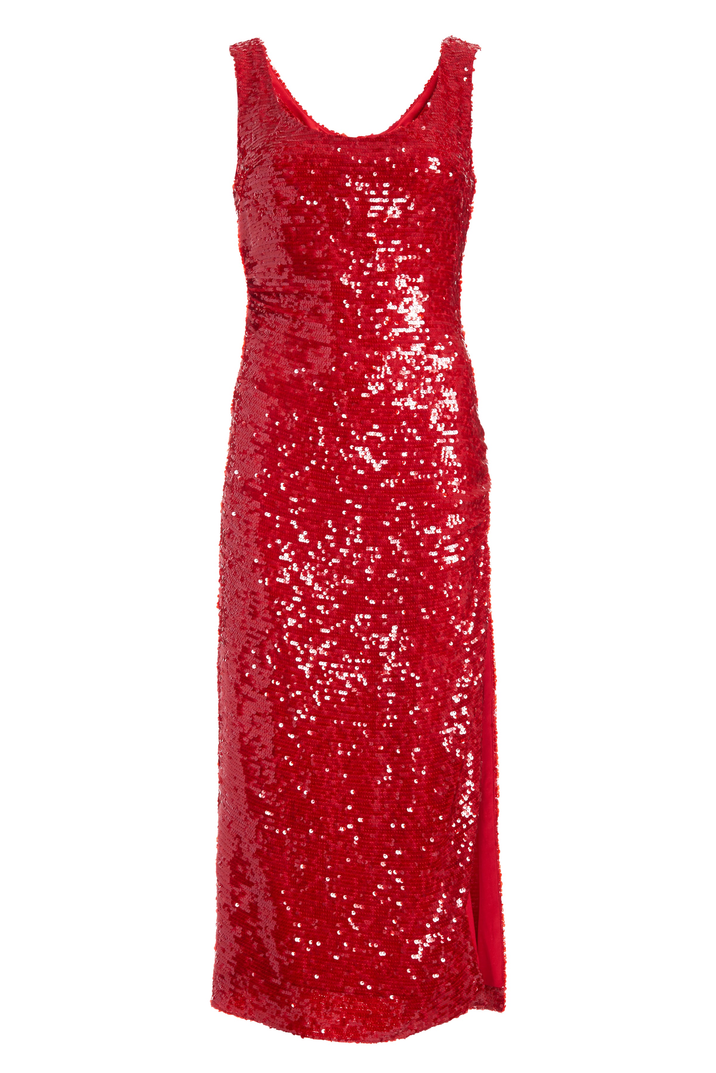 sequins red dress